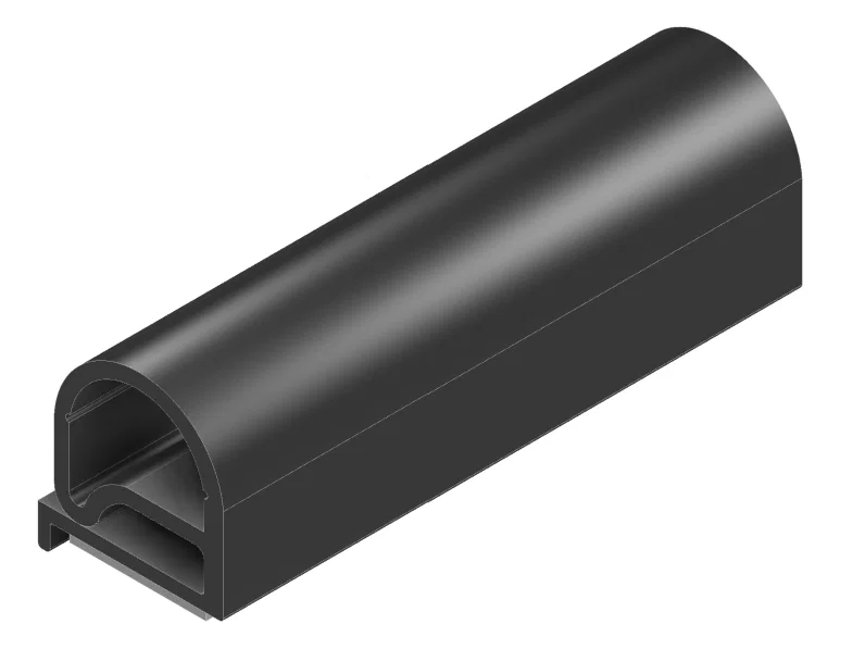 1000035138 – JAEGER Slide Out Seal, Single Bulb 40 Foot Length 0.90 Inch Width x 0.91 Inch Bulb Height Black Polymer ...